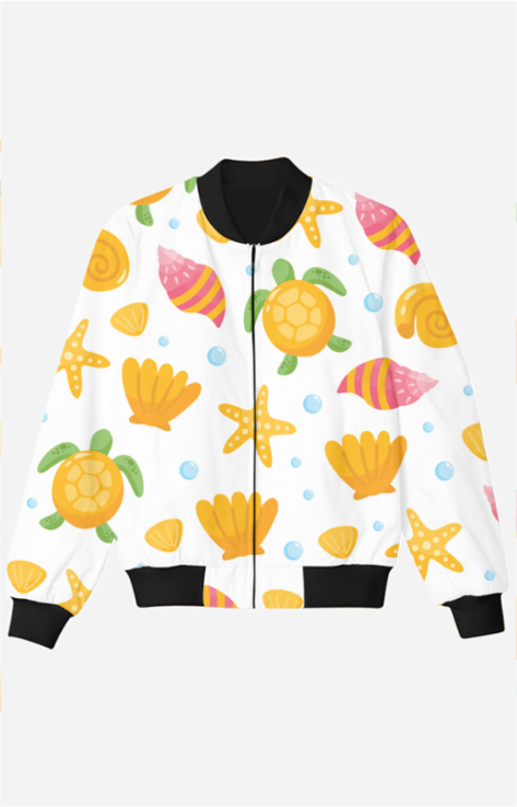 Kids AOP Kids Bomber Jacket - Sea Shell