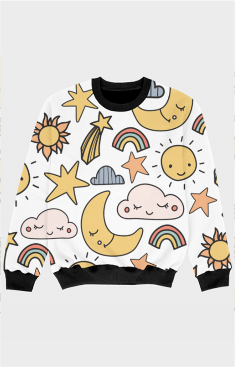 Kids AOP kids Sweatshirt - Happy Sunshine
