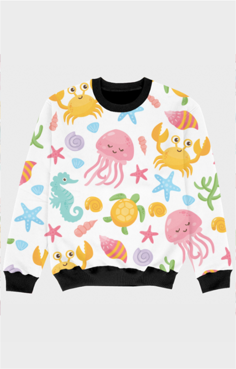 Kids AOP kids Sweatshirt - Ocean World