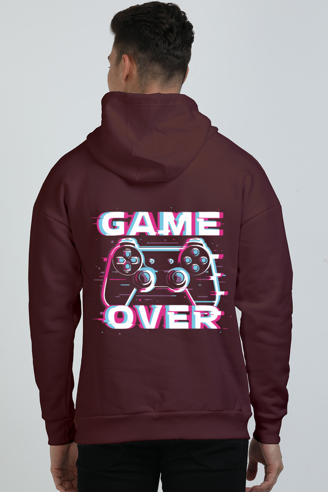 Men Oversized Hooded Sweatshirt -- Game Over